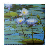 Creëer je eigen vierkante tegel - waterlelies tegeltje (Voorkant)
