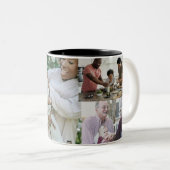 Creëer je eigen vijf foto's opzij tweekleurige koffiemok (Voorkant rechts)