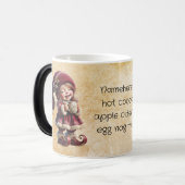 Creëer je eigen vintage kerstkabouter glimlachend magische mok (Voorkant links)