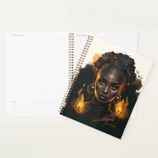 Creëer Je eigen vlammende gouden heks Planner (Display)