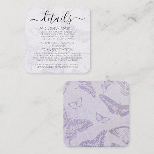 Creëer je eigen  vlinderpatroon informatiekaartje (Voorkant / Achterkant)