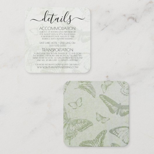 Creëer je eigen vlinderpatroon informatiekaartje (Voorkant / Achterkant)