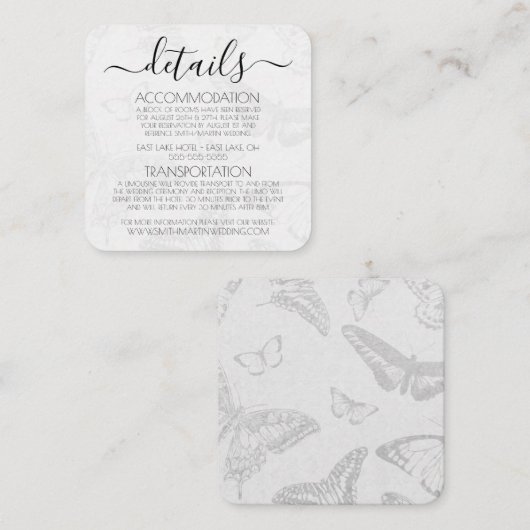 Creëer je eigen vlinderpatroon informatiekaartje (Voorkant / Achterkant)