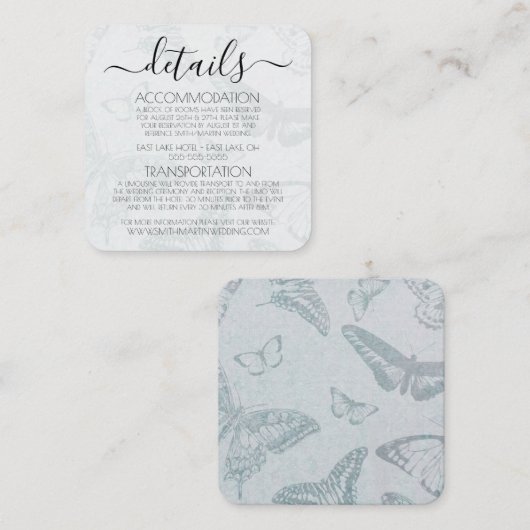 Creëer je eigen vlinderpatroon informatiekaartje (Voorkant / Achterkant)