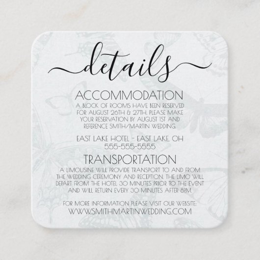 Creëer je eigen vlinderpatroon informatiekaartje (Voorkant)