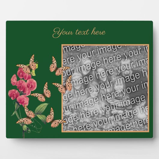 Creëer je eigen vlinders en bloemfoto fotoplaat (Voorkant)