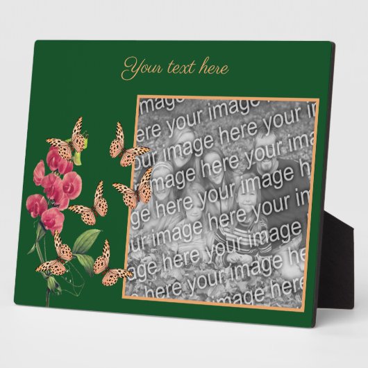 Creëer je eigen vlinders en bloemfoto fotoplaat (Zijkant)