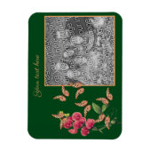 Creëer je eigen vlinders en bloemfoto magneet (Verticaal)