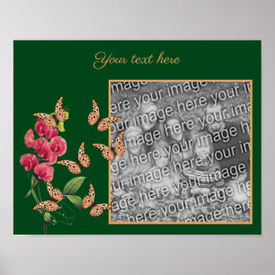 Creëer je eigen vlinders en bloemfoto poster