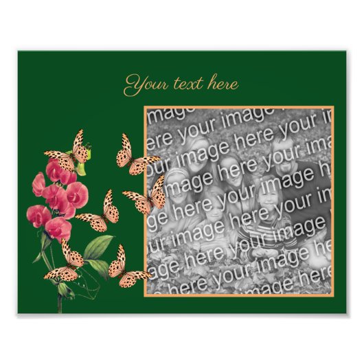 Creëer je eigen vlinders en Lijst 8 x 10 Foto Afdruk (Voorkant)