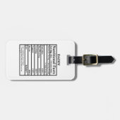 Creëer je eigen voedingsfeiten vaderdag bagagelabel (Voorkant horizontaal)