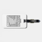 Creëer je eigen voedingsfeiten vaderdag bagagelabel (Achterkant horizontaal)