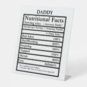 Creëer je eigen voedingsfeiten vaderdag reclamebord met voetstuk (Voorkant)