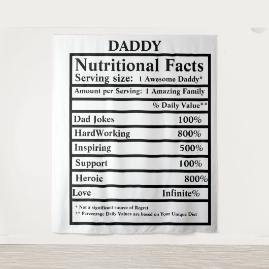 Creëer je eigen voedingsfeiten vaderdag wandkleed (Voorkant)