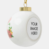 Creëer je eigen - voeg je foto toe! keramische bal ornament (Links)