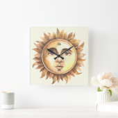 Creëer Je eigen volle zon Vierkante Klok (Huis)