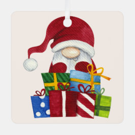 Creëer Je eigen vrolijke kerstgnoom & Cadeaus Metalen Ornament