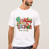 Creëer Je eigen vrolijke leraar kerst T-shirt (Voorkant)