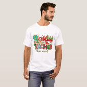 Creëer Je eigen vrolijke leraar kerst T-shirt (Voorkant volledig)