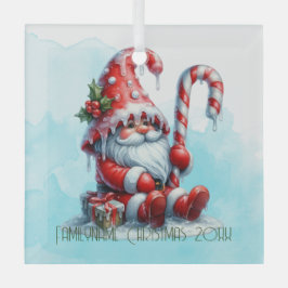 Creëer Je eigen vrolijke pepermunt kerstgnoom Glas Ornament