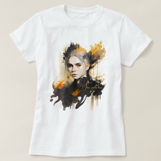Creëer Je Eigen Vurige Heks T-shirt (Design voorkant)