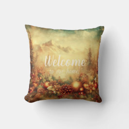 Creëer Je eigen warme kerstbergkrans Kussen