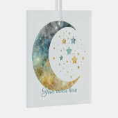 Creëer Je eigen Waterverf Crescent Moon & Stars Glas Ornament (Voorkant Rechts)