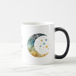 Creëer Je eigen Waterverf Crescent Moon & Stars Magische Mok