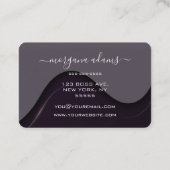 Creëer je eigen Wavy Paarse Visitekaartje (Achterkant)