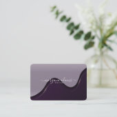 Creëer je eigen Wavy Paarse Visitekaartje (Staand voorkant)