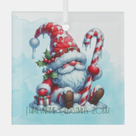 Creëer Je eigen Westerne pepermunt kerstgnoom Glas Ornament