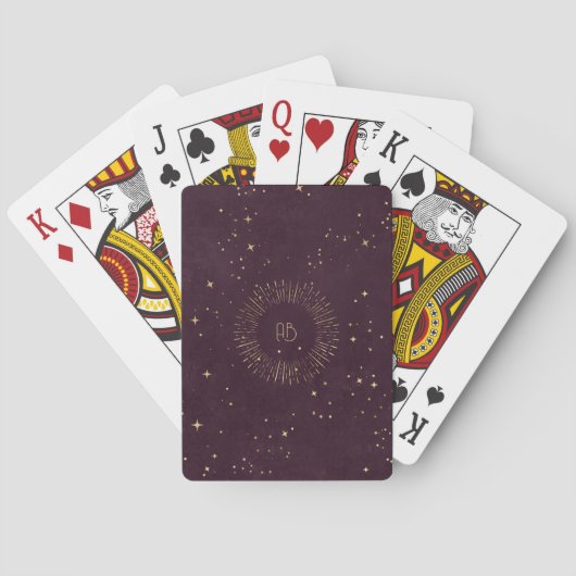 Creëer Je Eigen Wijn & Gouden Hemelse Mandala Pokerkaarten (Achterkant)