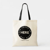 Creëer je eigen winkelnaam | Logo promotieacties Tote Bag (Achterkant)