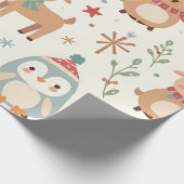 Creëer je eigen winterkawaii dieren cadeaupapier (Hoek)