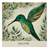 Creëer Je eigen winterkolibrie Perfect Poster (Voorkant)