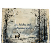 Creëer je eigen  winterrendier groot cadeauzakje (Achterkant)