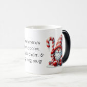 Creëer Je eigen winterse pepermunt kerstgnoom Magische Mok (Voorkant rechts)