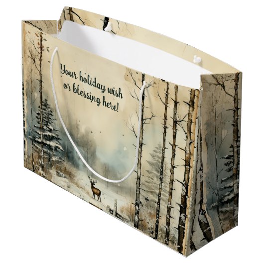 Creëer je eigen  winterverblijf groot cadeauzakje (Achterkant Gekanteld)