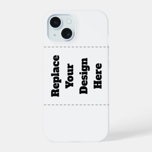 Creëer je eigen wit iPhone 15 case (Achterkant)