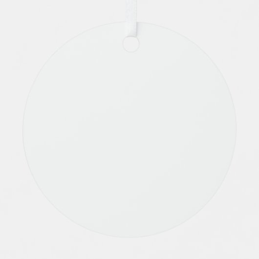 Creëer je eigen witte Metal Circle Ornament (Voorkant)