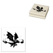 Creëer Je Eigen Woeste Vuurdraak Jong Rubberstempel (Gestempeld)
