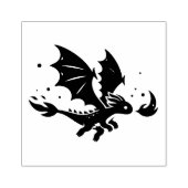 Creëer Je Eigen Woeste Vuurdraak Jong Rubberstempel (Afrduk)