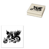 Creëer Je Eigen Woeste Vuurdraak Rubberstempel (Gestempeld)