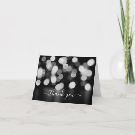 Creëer je eigen zachte focus grijze bokeh bedankkaart