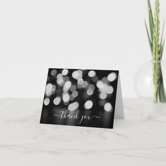 Creëer je eigen zachte focus grijze bokeh bedankkaart (Voorkant)