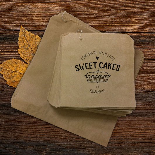 Creëer je eigen zelfgemaakte zoete taarten rubberstempel