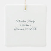 Creëer Je eigen zilveren bloemenkerstengel Keramisch Ornament (Achterkant)