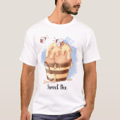 Creëer Je eigen zoete bijen cupcake T-shirt (Voorkant)