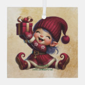 Creëer je eigen  zoete kerstgnoom glas ornament (Achterkant)