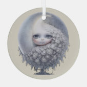 Creëer Je eigen zoete maanboom Glas Ornament (Achterkant)